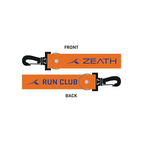 KEYCHAIN STRAP - RUN CLUB - Clementine/Navy Blue
