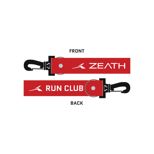 KEYCHAIN STRAP - RUN CLUB - Crimson Red/White