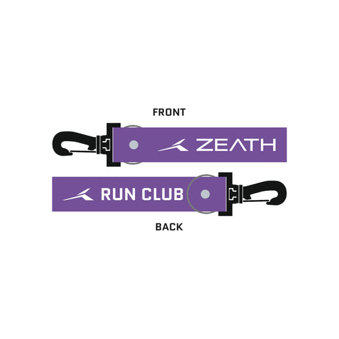 KEYCHAIN STRAP - RUN CLUB - Dark Lavender/White