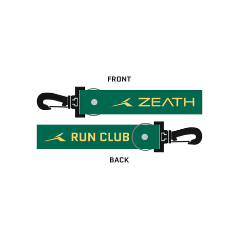 KEYCHAIN STRAP - RUN CLUB - Emerald Green/Amber