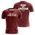 Run and Groove Active-Dry - Maroon/White